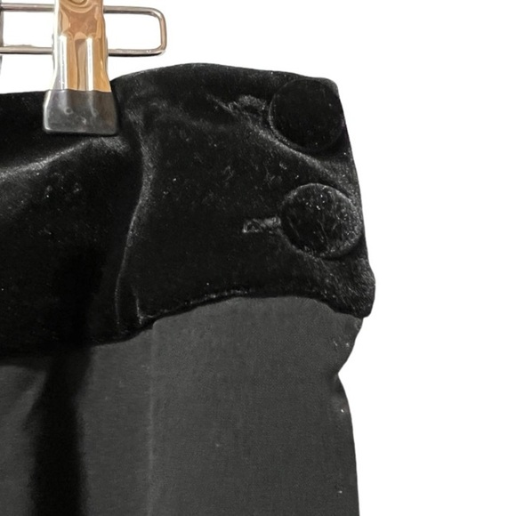 S.C. Basics Black Culottes Side Zip Velvet Waist Band Stretch Comfort Size 16 - Picture 3 of 8